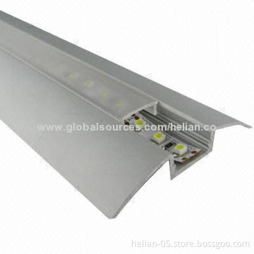 Recessed flat aluminum LED profile for cabinet decoration, stores shelves, floor and so on